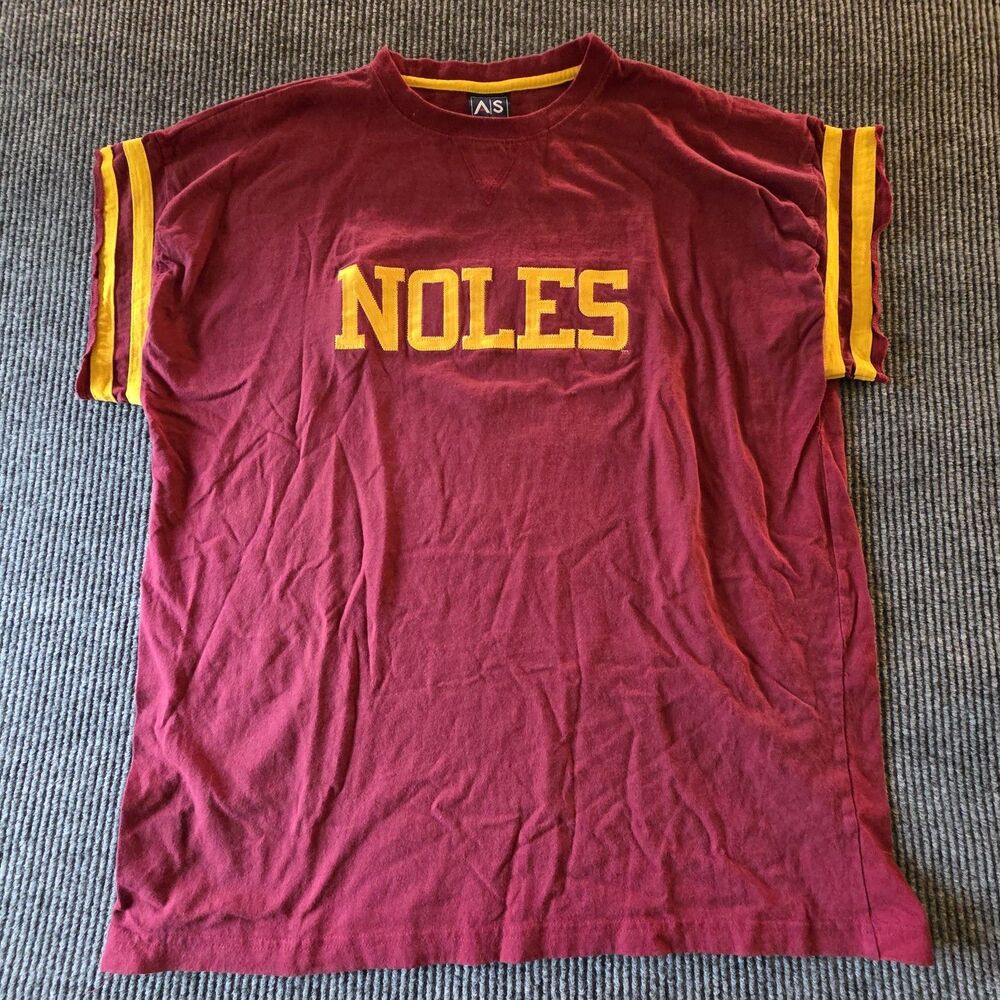 FSU Noles Seminoles "NOLES" Men’s 2XL Athletic Cut Logo Shirt - AS Sports Brand